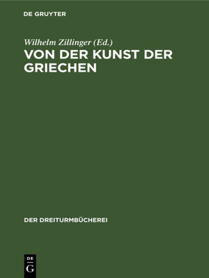 cover image of Von der Kunst der Griechen